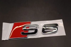 AUDI S6 CROMO PLATA LETRAS TAPA MALETERO EMBLEMA INSIGNIA - Imagen 1 de 4
