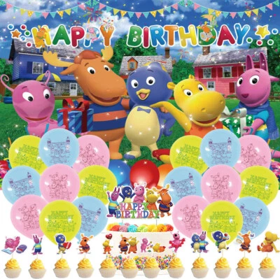 The Backyardigans Party Supplies Party Decor Set Balloons Cake Toppers Banner - Image 1 of 4