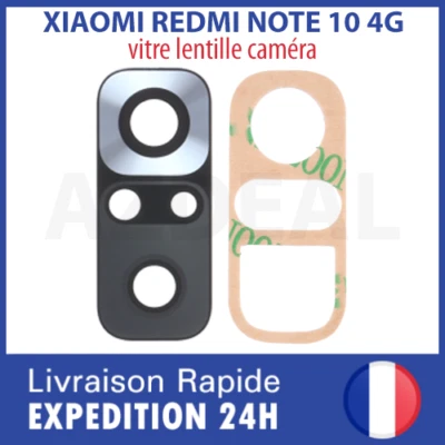 Xiaomi Redmi Note 10 4G vitre lentille appareil photo camera arrière lens ARGENT