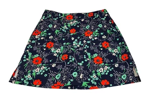 Lady Hagen Golf-Skort marineblau bunt geblümt Damen 4 rote mandarine Hydro-Dri Dochte - Bild 1 von 10