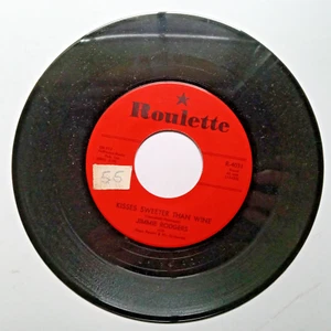 45 RPM Record    JIMMIE RODGERS Kisses Sweeter Than Wine   High Grade VG++ - Imagen 1 de 3