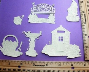 🦋30 MOONSTONE GARDEN  paper die cut embellishment scrapbook card making - Picture 1 of 18