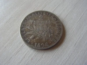 piece 1 franc 1898 en argent - Imagen 1 de 2