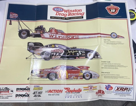 NHRA Winston Drag Racing Saluting The 1997 Champions 28" x 21" Poster Cover