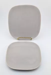 Franciscan Metropolitan Tiempo Gray (2) 6" Bread/Butter Plates ~1950 VGC - Picture 1 of 3