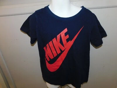 Nike Azul S/S Camiseta Rojo Swoosh Niño Talla 6 Foto 1 de 4