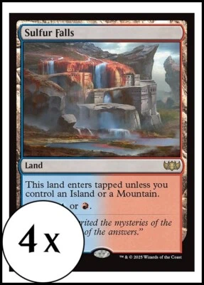 MTG - 4 x Sulfur Falls - Tarkir: Dragonstorm - Playset 4x x4 - Image 1 of 2