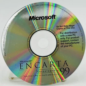 Microsoft Encarta 99 Encyclopedia CD ROM Software - Disc Only - Afbeelding 1 van 1