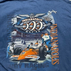 Vintage Indianapolis 500 Raceway T-Shirt blau weiß 84th 2000 - XXL Racing - Bild 1 von 6