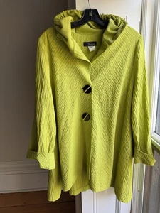 Moonlight Y S Fashion Lindgrün Crinkle Art Jacke Essstäbchen Knöpfe Gr. L Bin-O - Bild 1 von 4