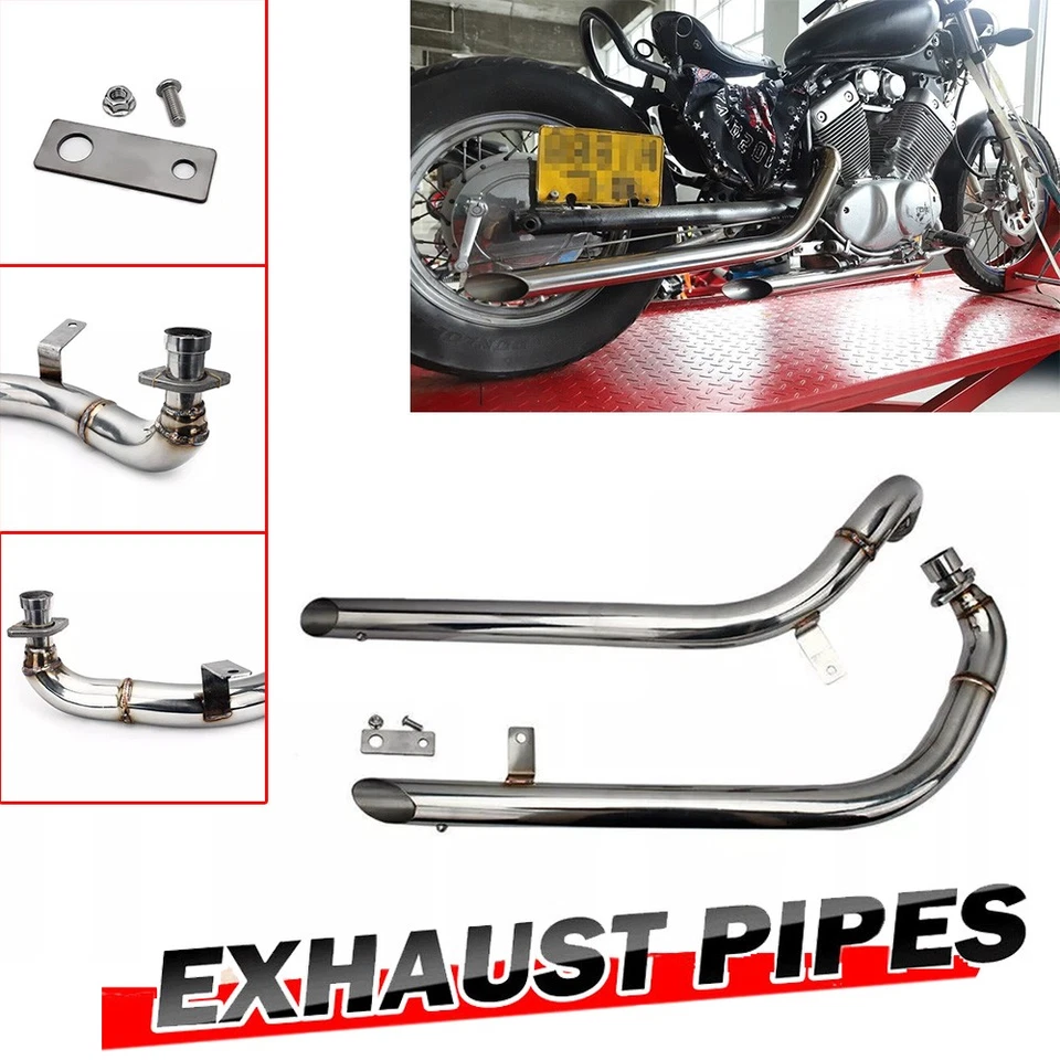 Tubos de escape y silenciadores CORTE DE BARRA COMPLETO para Yamaha Virago XV535 XV400 1987-2004 Foto 1 de 4