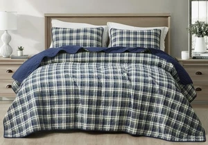 Chezmoi Collection 3-Piece Garment Washed Cotton Lightweight Comforter Set King - Picture 1 of 10