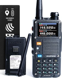 BAOFENG BF-F8HP PRO 10 W Tri-Band Two-Way Radio – UV-5R 7Th Gen, 1000 Channels, - Picture 1 of 8