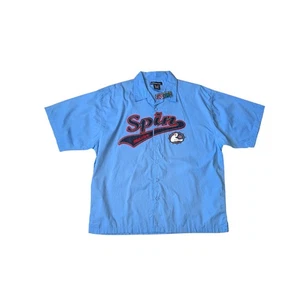 NEW 90s Vintage DEADSTOCK Spin Master Button Down Collared Casual Shirt Blue XL - Picture 1 of 5