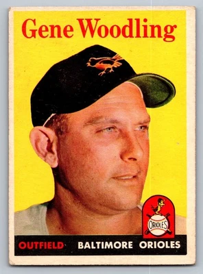 1958 Topps #398 Gene Woodling Baltimore Orioles Foto 1 de 3