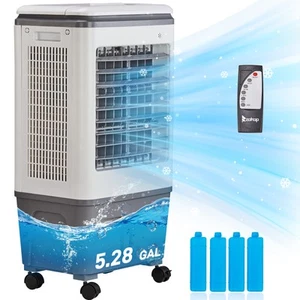 Evaporative Air Cooler 732CFM w/5.28GAL Water Tank Cooling Fan Humidifier Remote - Picture 1 of 13