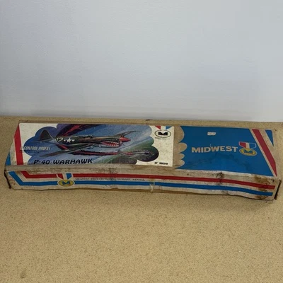 New!! MIDWEST P-40 Warhawk PROFILE CONTROL LINE KIT, Big 33' WINGSPAN - Image 1 of 4