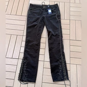 Neu mit Etikett Ralph Lauren Diva Holiday Kollektion 2004 braun schwarz Cord Cowboyhose - Bild 1 von 10