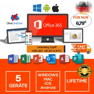 Microsoft Office 365 Pro Plus für 5 Geräte - lebenslanges Konto für Mac/Win/iOS - Bild 1 von 2
