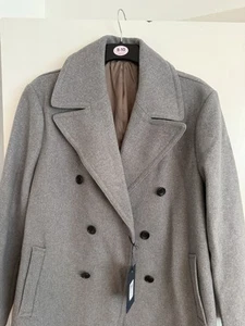 Brand New Moss Men Grey Wool Coat Size L - Picture 1 of 4