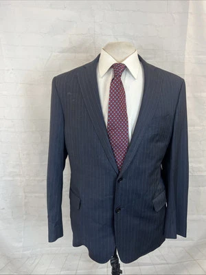 REGENT Brooks Brothers Men's Gray Blue Striped Wool Blend Suit 42R 36X29 $1,395 - Image 1 of 4