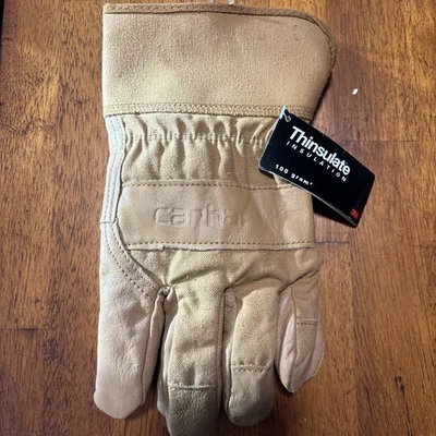 Guantes de trabajo con puño de seguridad de cuero granulado aislado Carhartt A513 para hombre (NUEVOS con etiqueta) Foto 1 de 3