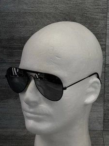 Gafas de sol de colección con marco de metal negro lente espejada aviador piloto cobra 140 mm playa - Imagen 1 de 20