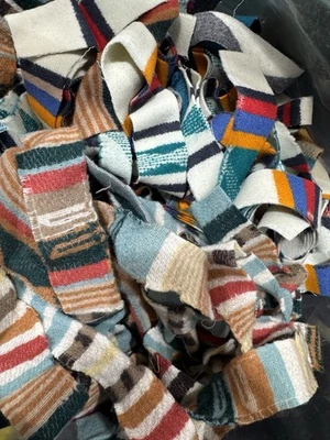 Pendleton Wool Fabric Blanket Mill End Strips 2 Lb Mixed Lot - Image 1 of 3