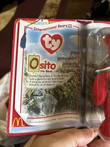 TY Beanie Baby Osito INTERNATIONAL BEARS II McDonald April 17, 1999 SEALED TAGS - Picture 1 of 7