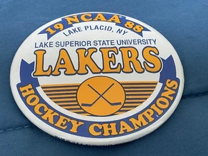 1988 Lake Superior State University Lakers NCAA Hockey Champions Button/Pin - Picture 1 of 2