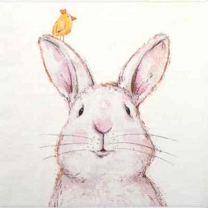 4 servilletas de papel de almuerzo individuales para decoupage y fiesta - C. Pabst: Rabbit & Frien - Imagen 1 de 4