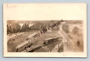 Cartolina RPPC Aireal View Canton New York stampa amatoriale foto reale anni '40 - Foto 1 di 2
