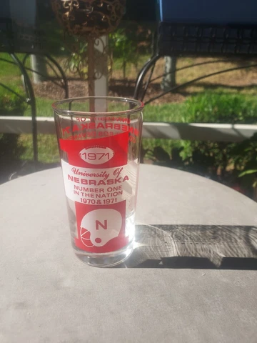 1971 University Nebraska Glass Number 1 Big Red Football Bob Devaney Cornhuskers Cover
