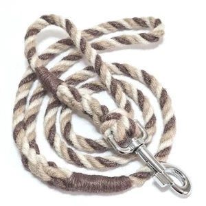 6 Fuß lange weiche starke Juteseil Hundeleine in Brauntönen/Cremes - Öko Naturfaser - Bild 1 von 7