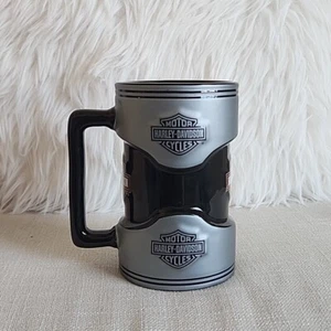 HARLEY DAVIDSON HD CYLINDER 12 OZ CERAMIC RELIEF MUG TAG NWT - Picture 1 of 4