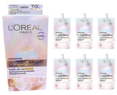7ml x 6 Loreal Paris Innovation Glycolic Bright Glowing Day Cream SPF17 - Image 1 of 4