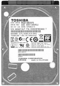 Hard Drive Toshiba 750GB 5400U/Min 8MB Cache SATA II MQ01ABD075 2.5'' Inch - Picture 1 of 3