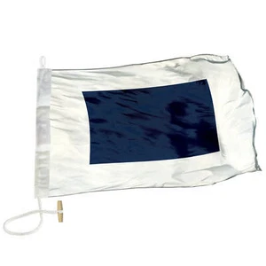 MARITIME ICOS SIGNAL NAUTICAL FLAG EDER 4'x6' Letter S w/ Rope & Toggle Size 14 - Picture 1 of 3