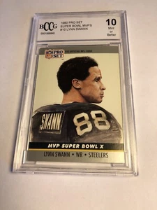 1990 Pro Set Super Bowl MVP’s #10 Lynn Swann BCCG Grade 10 Sweet Mint 🔥 - Foto 1 di 2