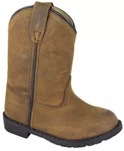 Smoky Mountain Toddler Hopalong Brown Distressed Cowboy Boot with Zipper 3234T - Picture 1 of 1