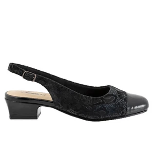 Trotters Dea T7001-061 Womens Black Leather Slingback Heels Shoes - Picture 1 of 8