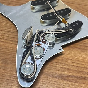 1957 Alnico 5 SSS ST Guitar Loaded Pickguard Pickup Guitar Wiring Pre-wired Whit - Picture 1 of 8