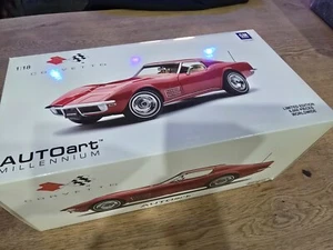 1970 Chevrolet Corvette 1/18 AUTOART MILLENNIUM 71172 Red Monza - Imagen 1 de 19
