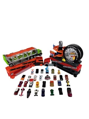 Hot Wheels & Matchbox Car Semi Truck Carrier Mega Hauler Lot Various Vehicles  - Image 1 of 4