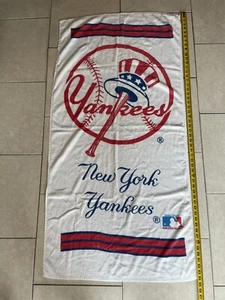 Vintage New York Yankees Classic Logo Beach Towel 27 X 54 “ MLB Baseball - Picture 1 of 10