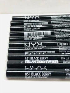Lote de 10 piezas lápiz labial NYX 851 baya negra (Hecho en Alemania), como se muestra - Imagen 1 de 2