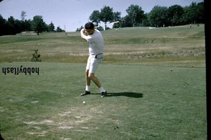 Vintage 35MM Slide Man in Mid swing golfing 60’s - Picture 1 of 2
