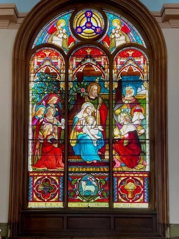 BEAUTIFUL J & R LAMB STUDIOS CHURCH WINDOW FROM A CLOSED CHURCH - RIC1 Cover