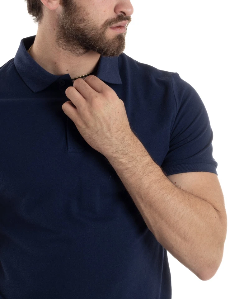 Polo Hombre Camiseta Con Collar Botones Básico Slim Fit Giosal Varios Colores - Imagen 1 de 1