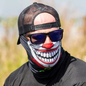 UV Protection Skull Clown Joker Balaclava Neck Gaiter Scarf Breathable Face Mask - Picture 1 of 7
